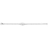 Bracelet identité plaque ovale maille marine