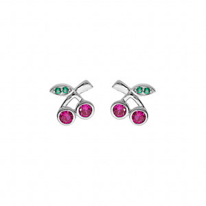 Boucles cerises en argent 684-1645