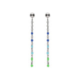 Boucles d'oreilles en argent et résine 681-3326