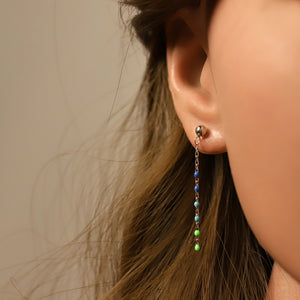 Boucles d'oreilles en argent et résine 681-3326