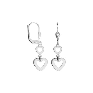 Boucles dormeuses coeur ajouré 681-3380