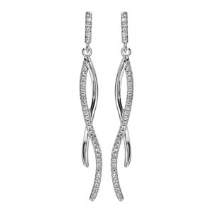 Boucles Argent + zirconiums 681-3381