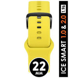 Bracelet blazing yellow boucle noire pour Ice Smart 22mm