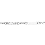 Bracelet en argent rhodié motifs fantaisie 640-873