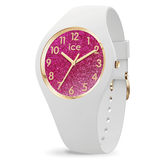 Ice Glitter White Pink