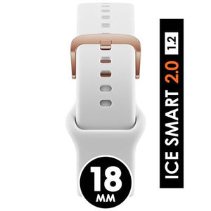 Bracelet silicone white/rose gold ice smart 2.0 18mm
