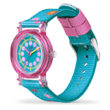 Ice learning pink flowers