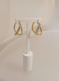 Boucles créoles argent et plaqué or Julie 780-57