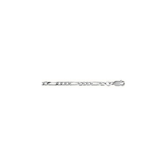 Chaine figaro 3+1 en argent épaisseur 3mm 45cm