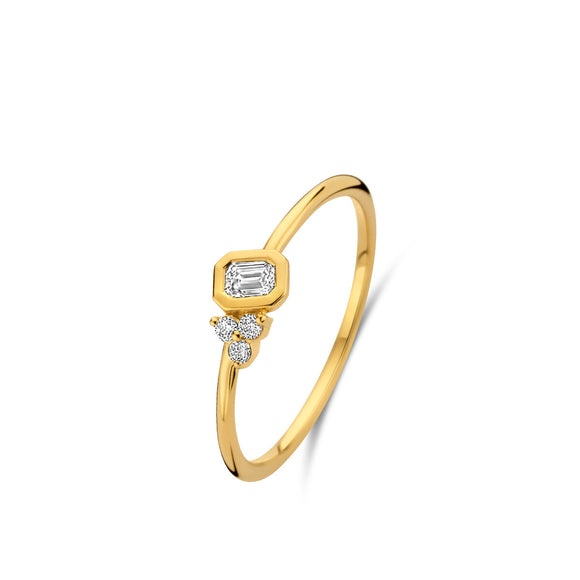 Bague en or jaune 18ct et diamants 315-60