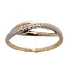 Bague bicolore 9ct et diamant 421-213
