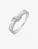 Bague en or blanc 9ct et zirconium 09SE43GZ 401-279