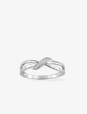 Bague en or blanc 18ct et zirconium 311-70