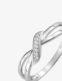 Bague en or blanc 18ct et zirconium 311-70