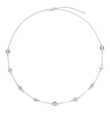Collier en argent + pierre de couleurs 653-230