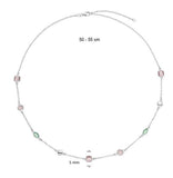 Collier en argent + pierre de couleurs 653-230