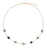 Collier en vermeil + pierre de couleurs 654v196