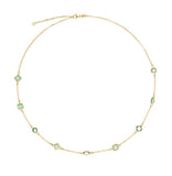 Collier en vermeil + pierre de couleurs 654v197