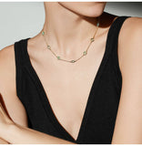Collier en vermeil + pierre de couleurs 654v197
