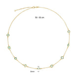 Collier en vermeil + pierre de couleurs 654v197