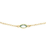 Collier en vermeil + pierre de couleurs 654v197