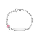 Bracelet d'identité enfant maille figaro + papillon 644-686