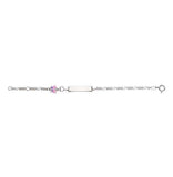 Bracelet d'identité enfant maille figaro + papillon 644-687