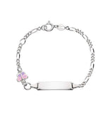 Bracelet d'identité enfant maille figaro + papillon 644-687