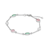 Bracelet en argent + pierre de couleurs 645z123
