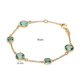 Bracelet en vermeil + pierre de couleurs 645v95