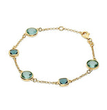 Bracelet en vermeil + pierre de couleurs 645v95