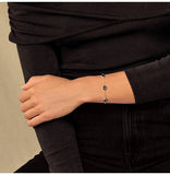 Bracelet en vermeil + pierre de couleurs 645v98