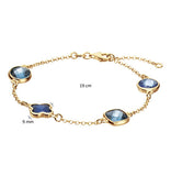 Bracelet en vermeil + pierre de couleurs 645v98