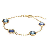 Bracelet en vermeil + pierre de couleurs 645v98