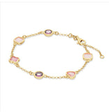 Bracelet en vermeil + pierre de couleurs 645v101