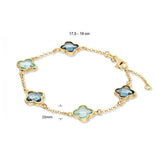 Bracelet en vermeil + pierre de couleurs 645v96