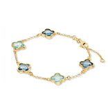 Bracelet en vermeil + pierre de couleurs 645v96