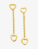 Boucles coeurs en plaqué or 782-1036