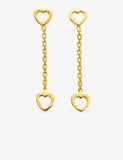 Boucles coeurs en plaqué or 782-1036