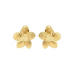 Boucles d'oreilles en acier doré fleur 30mm