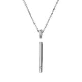 Collier funéraire barrette en acier et zirconium dévissable