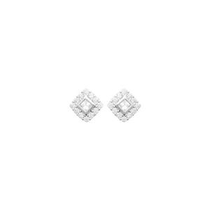 Boucles  d'oreilles en argent et zirconiums 682-2295
