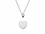 Collier funéraire cœur en acier
