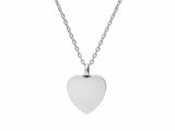 Collier funéraire cœur en acier