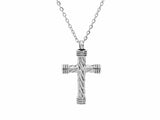 Collier funéraire croix en acier