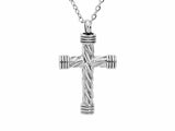 Collier funéraire croix en acier
