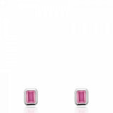 Boucles d'oreilles zirconiums rose fuchsia 682-2250