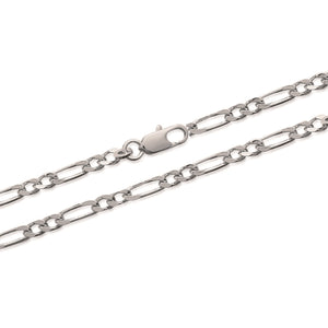 Chaine figaro 2+1 en argent épaisseur 3mm