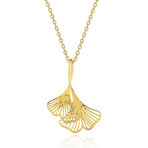 Collier Ginkgo Biloba en plaqué or 755-515