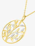 Collier arbre de vie en plaqué or 755-557